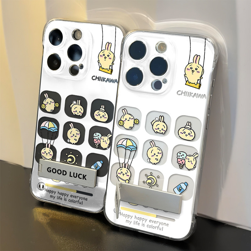 闺蜜九宫格乌萨奇苹果16promax无边框透明小米15Ultra适用iPhone12超薄k80手机壳带支架华为nova14硬13高级感