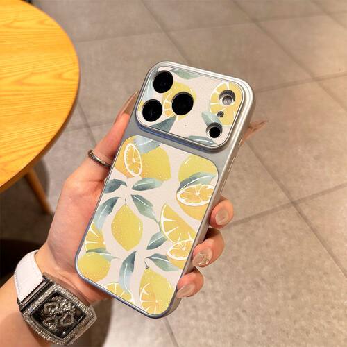 iPhone15新款适用17AIR大视窗苹果16创意ins风手机壳黄柠檬适用14PLUS全包13ProMax小众