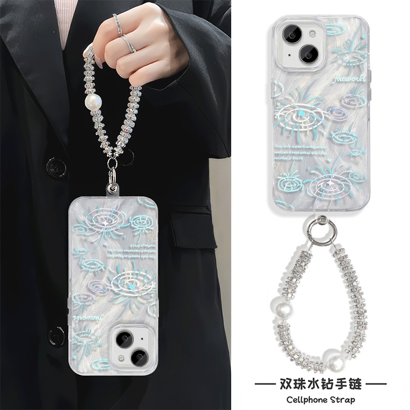 k80pro手机壳带挂绳华为Nova12羽纱小众16plus简约苹果13创意烟花iPhone15小米CIVI4PRO适用硬14ProMax高级感