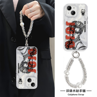 苹果17手机壳带挂绳16ProMax潮酷羽纱Nova12高级感JOJO吉良吉影小米15硬14PLUS适用iPhone13卡通红米k80Ultra