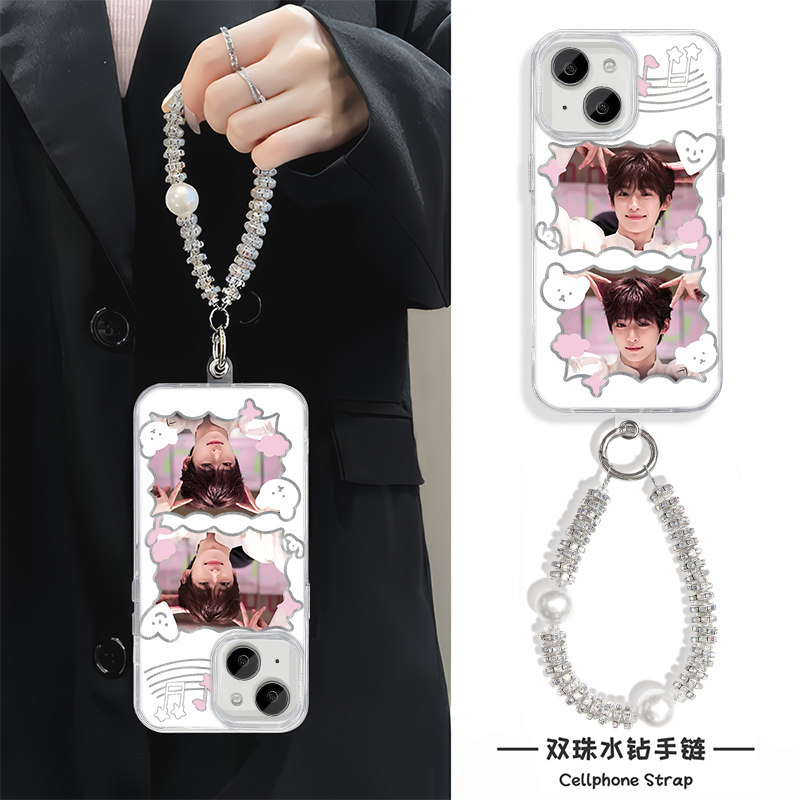 华为Mate70硬15羽纱14plus可爱苹果13手机壳带挂绳12少女心16ProMax爱心梓渝周边iPhone17适用荣耀300ins风a5