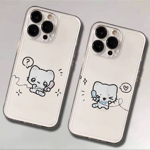 红米TURBO5适用苹果15打电话小猫软小众iPhone13可爱华为MATE80创意OPPORENO16透明小米17ProMax手机壳14PLUS