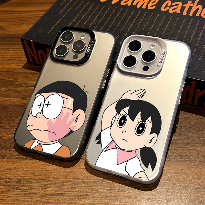 红米K90MAX情侣大熊静香iPhone13苹果12创意彩银卡通14ProMax硬小米17趣味华为NOVA15适用16PLUS高级感手机壳