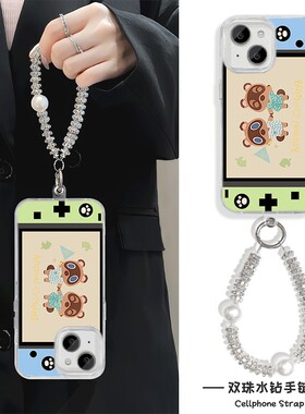 手机壳带挂绳16ProMax苹果1213适用iPhone17硬14羽纱15PLUS动物森林会华为NOVA14OPPOFINDX8S小米17真我v70