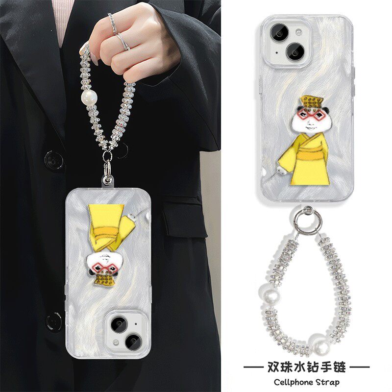 手机壳带挂绳16ProMax苹果1213适用iPhone17硬14羽纱15PLUS高颜值搞怪皇帝龙图荣耀GTOPPOA5X红米NOTE15R一加