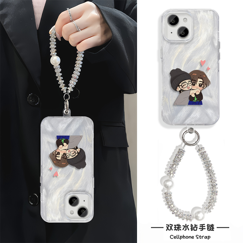 苹果13手机壳带挂绳12Q版王一博肖战16ProMax少女心iPhone17适用硬小米15羽纱14plus周边华为Mate70ins风x200