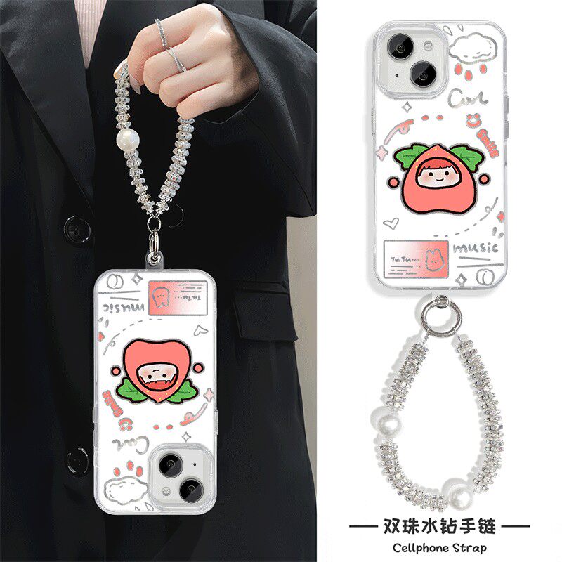 手机壳带挂绳16ProMax苹果1213适用iPhone17硬14羽纱15PLUS蛋仔果宝特攻上官子怡华为NOVA14OPPOFINDX8S小米