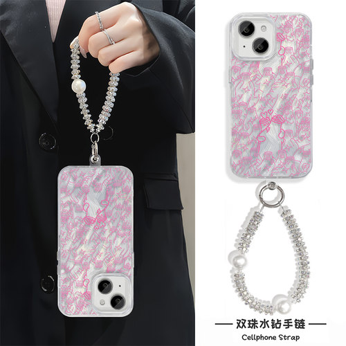 iPhone16适用硬15羽纱14ProMax苹果13手机壳带挂绳12plus高级感新款创意王源OPPOa58真我NEO7荣耀300红小米15