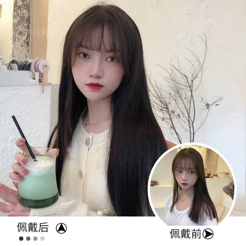 真发发片无痕接发假发片r女增发量隐形长直贴发片全真人发丝一片