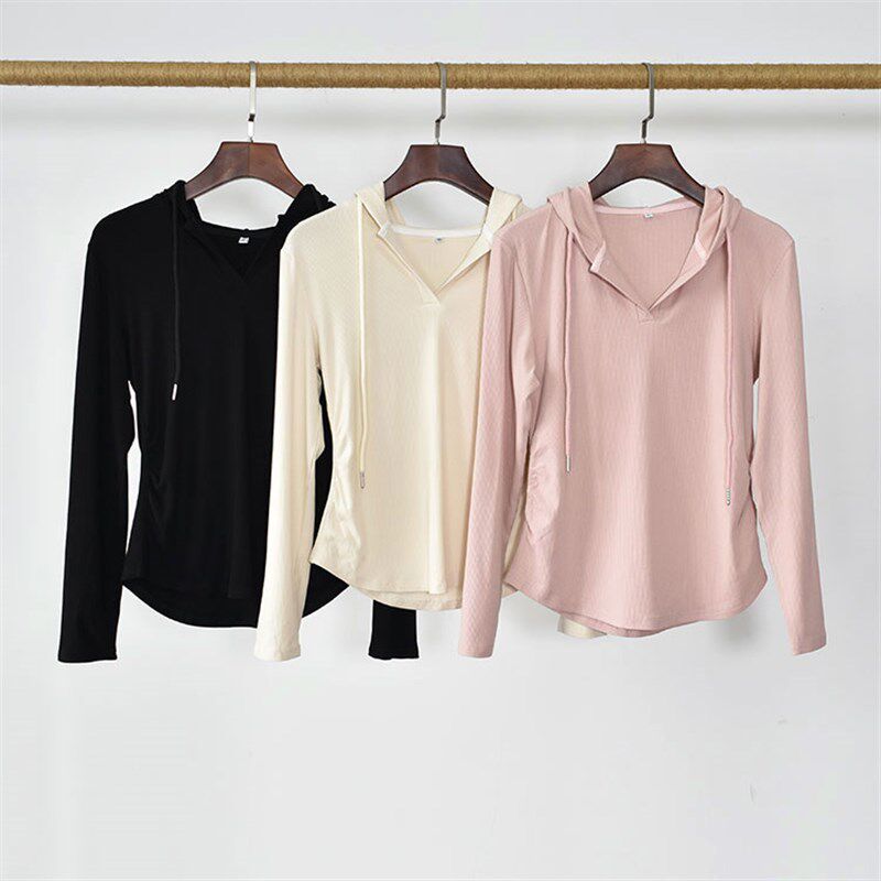舞蹈练功服女基本功舞蹈服现代z舞练功服装服舞蹈衣长袖连帽瑜伽