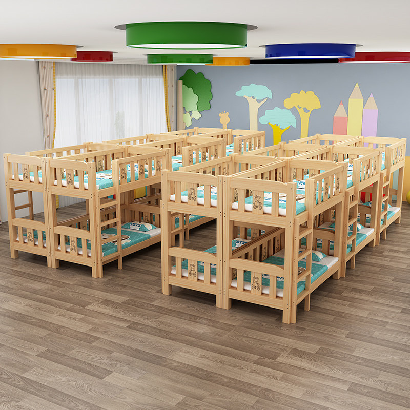 幼儿园午睡床g专用床实木床儿童床上下铺小学生托管班高低床双层