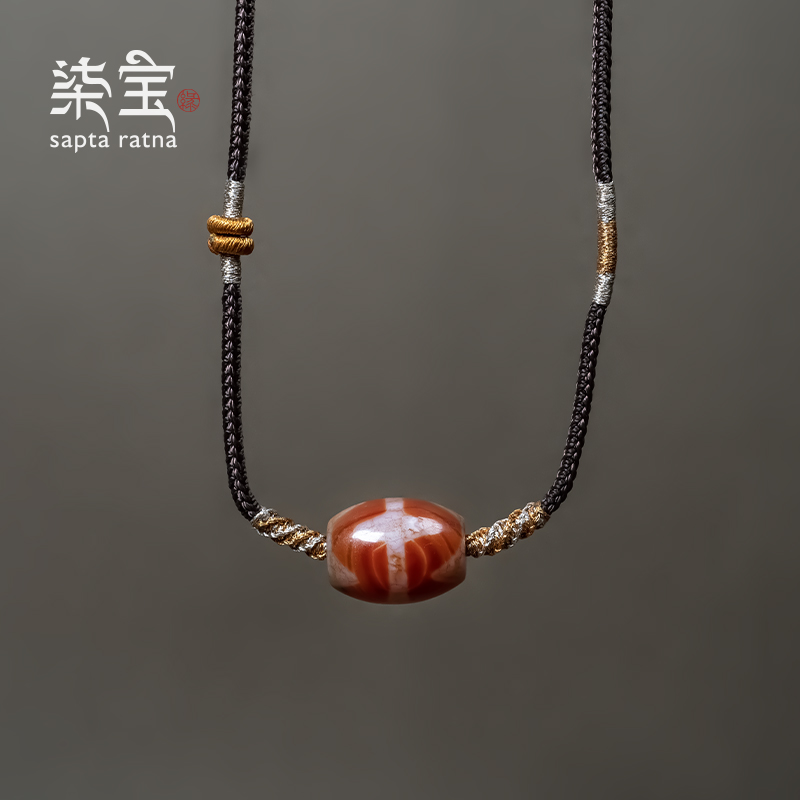 七宝缘双虎牙天珠吊坠男女款