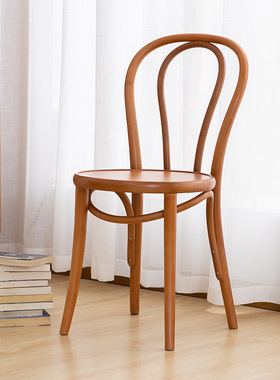 曲木18号椅子咖啡圆背藤椅法式复古酒店茶室thonet桑纳索耐特椅