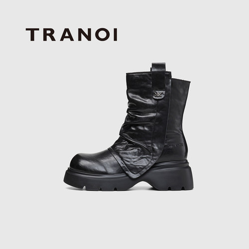 TRANOI增高厚底马丁靴女