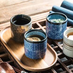 和风直身杯主人杯 日式 饭馆餐厅陶瓷杯茶水杯喝水杯子家用泡茶杯