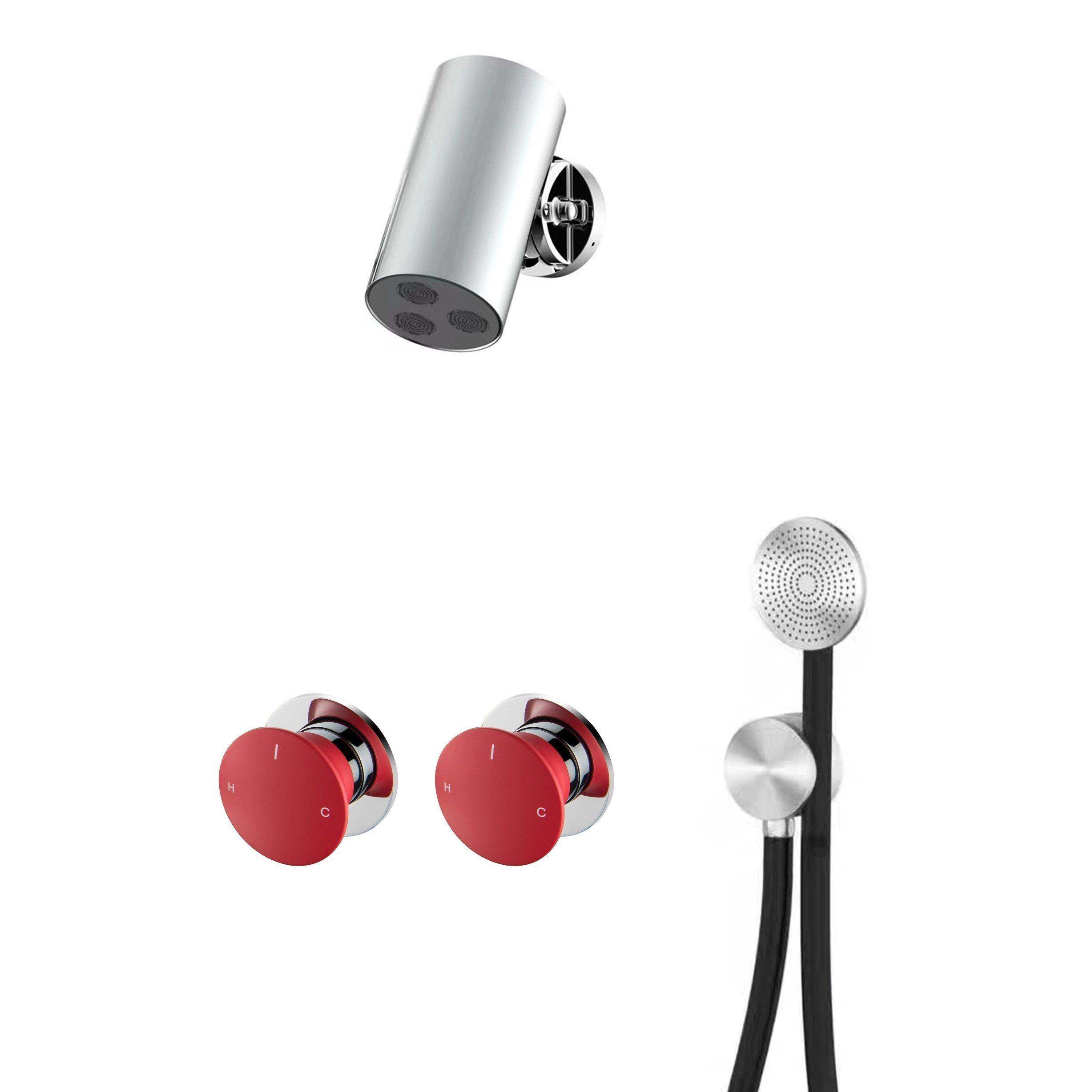 意大利安东尼奥lupi极简拉丝镍暗装射灯入墙式冷热淋浴花洒套装