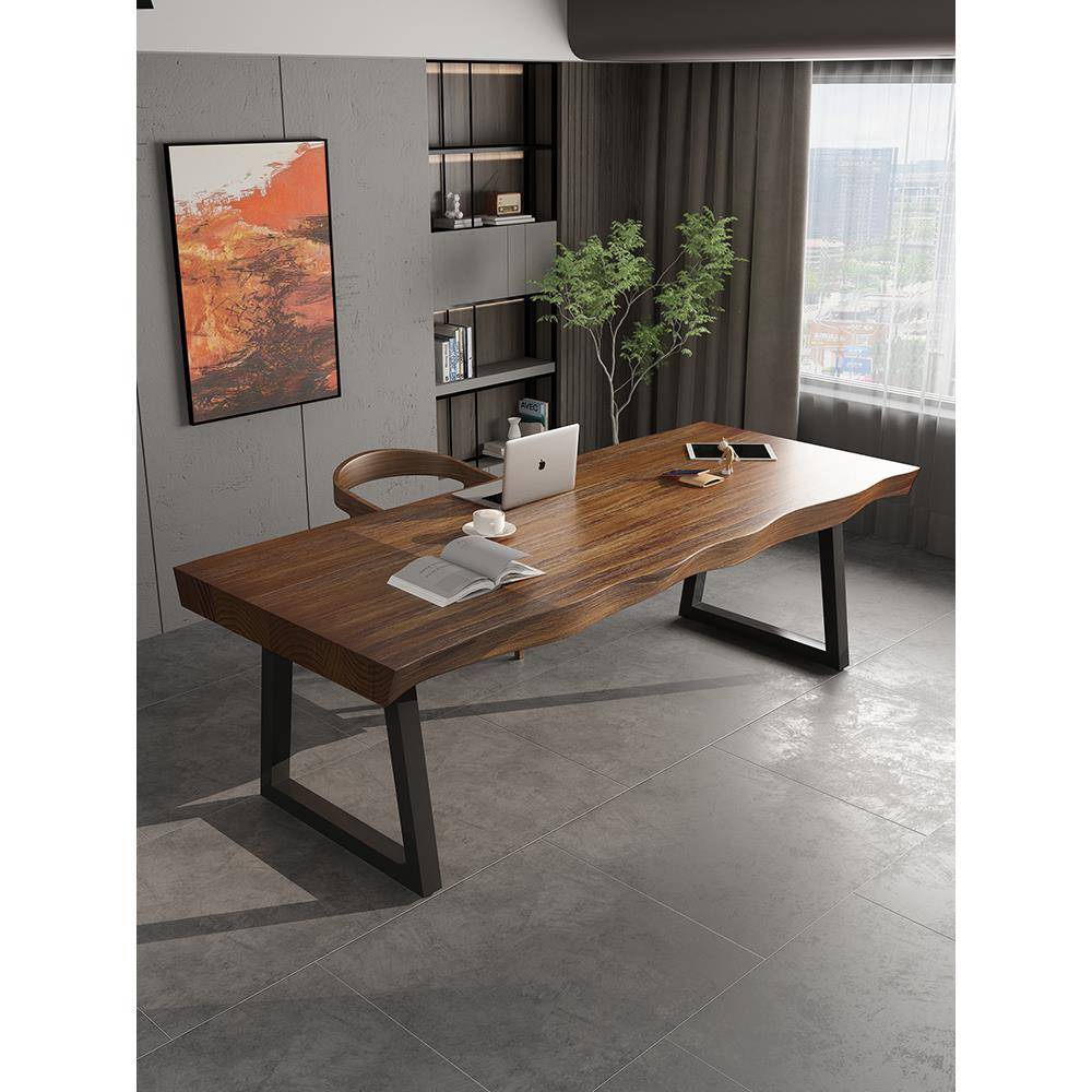 实木办公桌电脑桌长方形不规则大桌训练桌家庭客厅桌学习桌