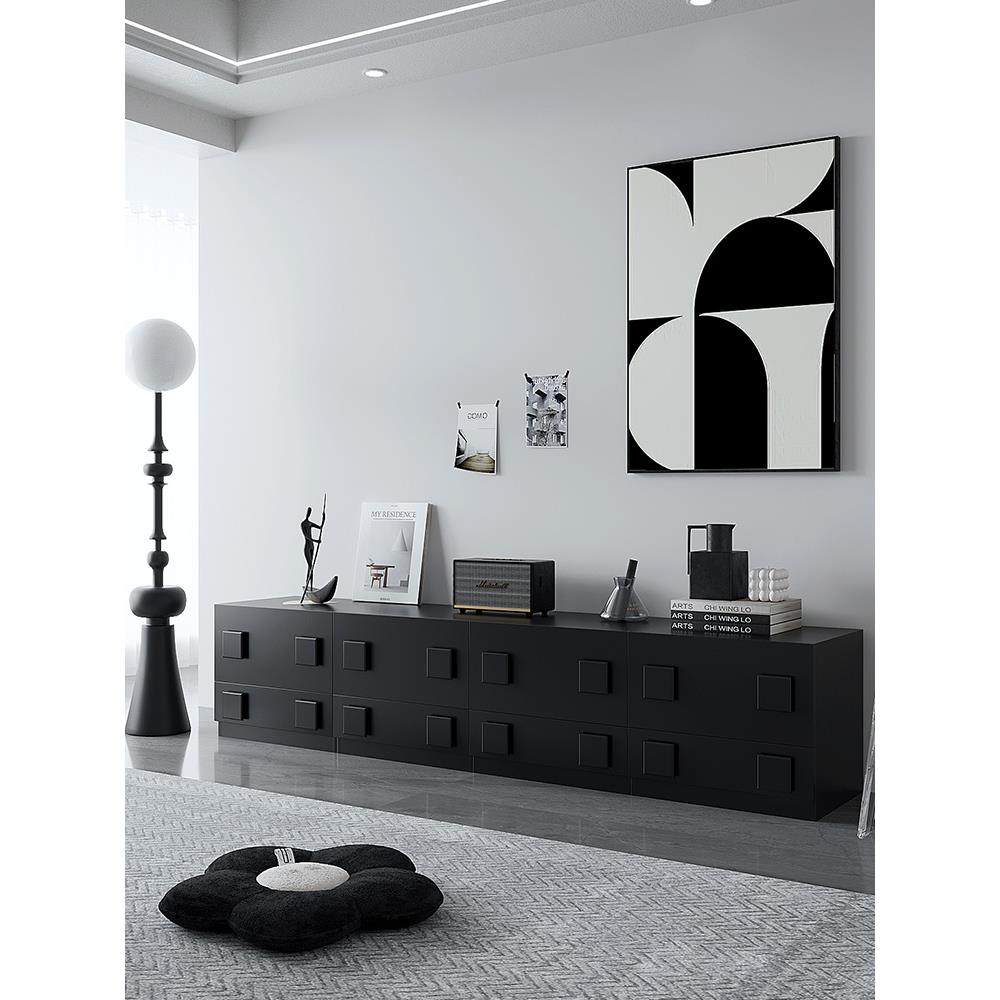 北欧电视柜客厅家用小户型现代简约中古卡门柜落地模块化组合斗柜