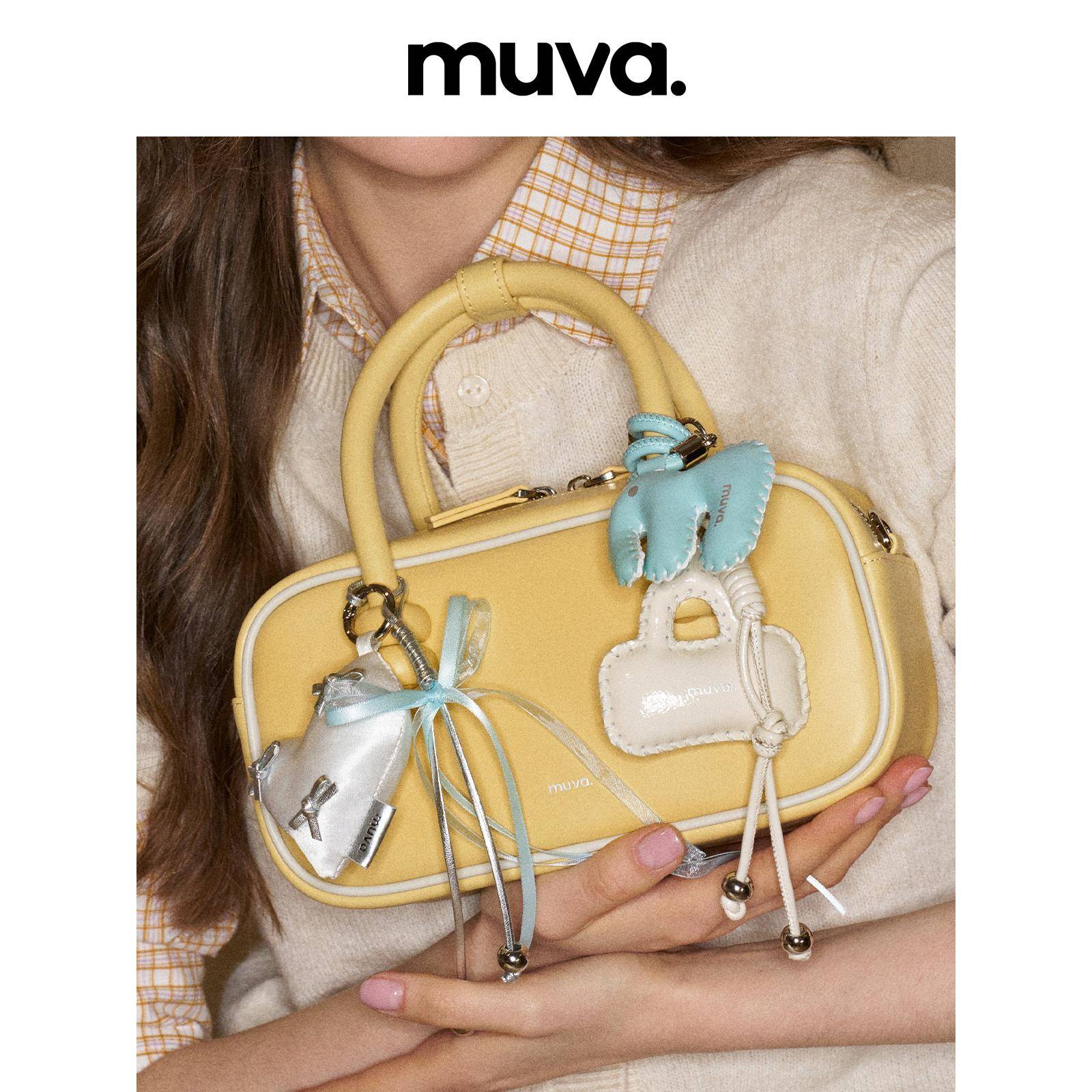 MUVA配饰 原创歪心丝带蝴蝶结包包挂件小清新可爱装饰3.14新品