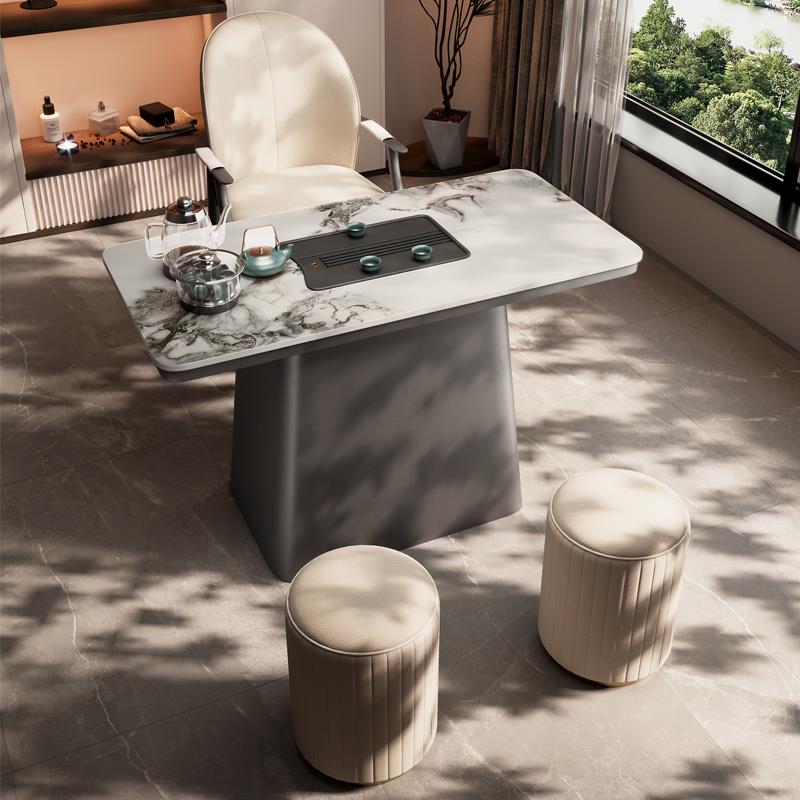 阳台小茶桌简约现代小型茶桌椅组合小户型茶台茶具套装一体泡茶桌