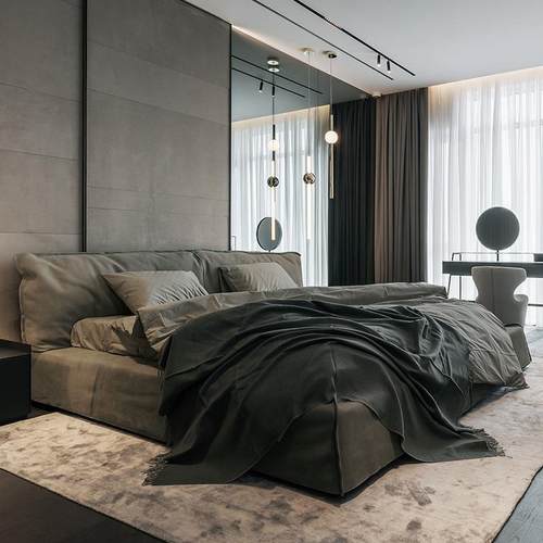 朴笙记 Paris巴黎床北欧轻奢布艺床现代简约榻榻米床落地主卧婚床