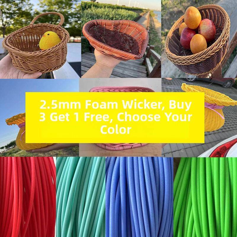 环保泡沫藤编水果盘面包盘DIY手工材料实心2.5-3.0豪华大米