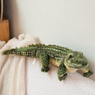 跨境仿真鳄鱼毛绒玩具玩偶抱着睡觉的娃娃男生长条抱逼真公仔摆件