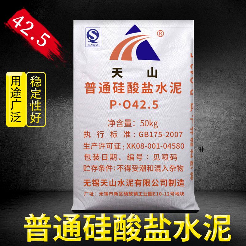 普通硅酸盐po42.5大学试验425天山水泥修补漏洞快干硬早强袋装