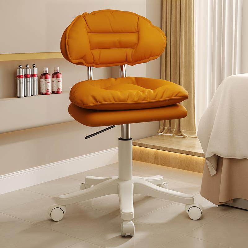 美容椅子滑轮旋转美容院专用大工凳美发美甲师凳子升降理发店转椅