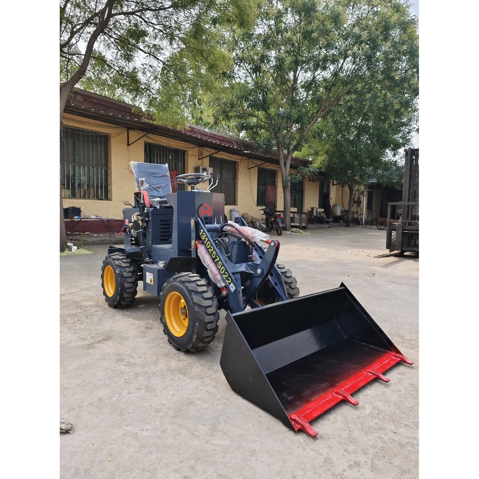 柴油小铲车单缸四驱养殖场小铲车清粪车农家用工程小型电动装载机