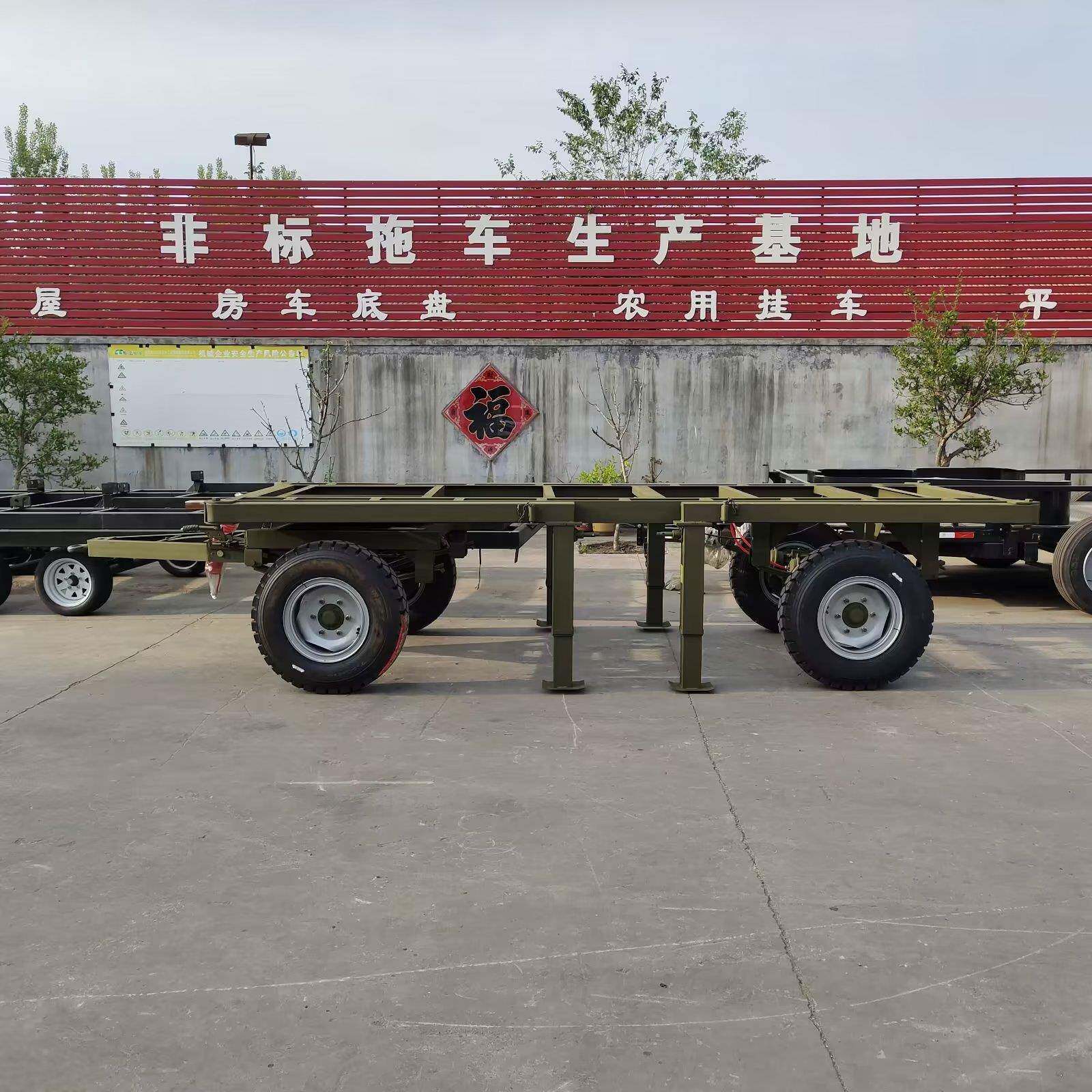 吨设备底盘拖车设备厂家搬运推拉货物框架拖车底盘挂车运输车