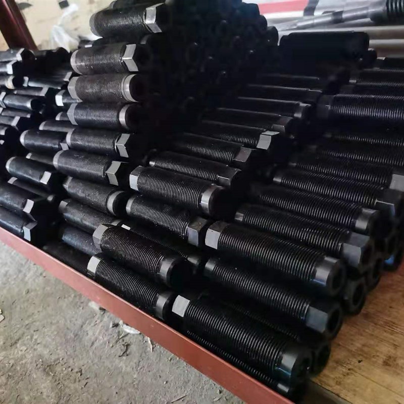 机床地脚调整螺栓 加工中心调平螺丝M32调质发黑空心螺栓顶拉螺丝