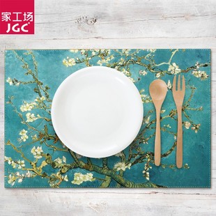 美式 布艺餐垫小奢华隔热垫长方形欧式 加厚餐桌垫防水家用餐盘垫子