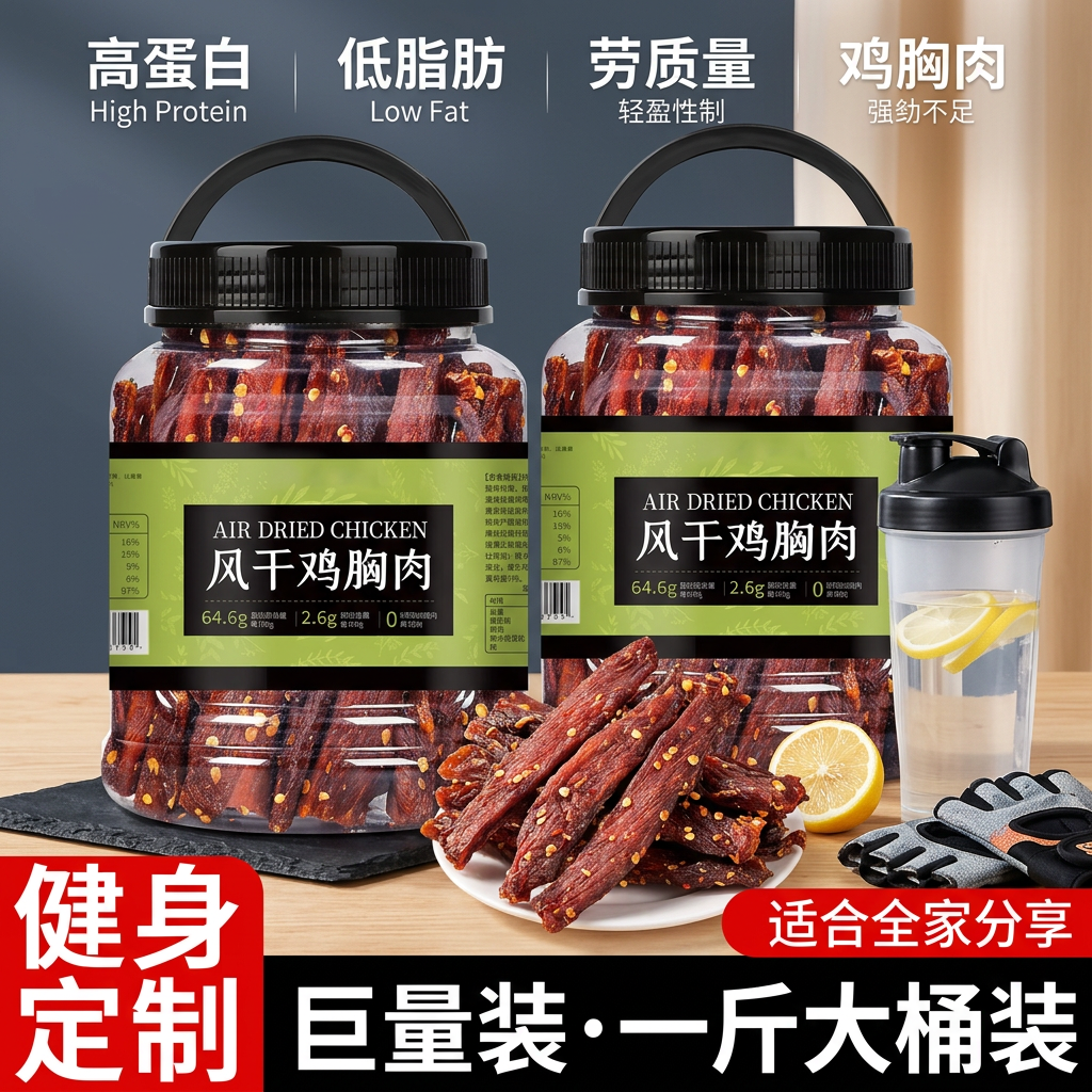 风干鸡肉干肉条500g高蛋白低脂