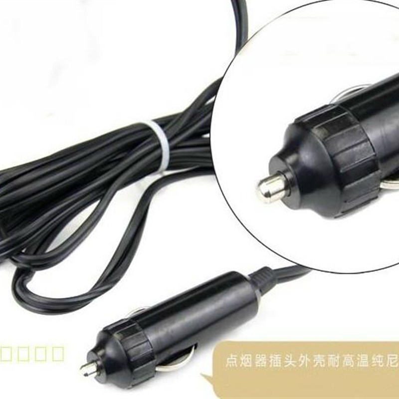 车载充气泵配件单缸双杠打气泵车载充气泵电源线电线点烟器电源线