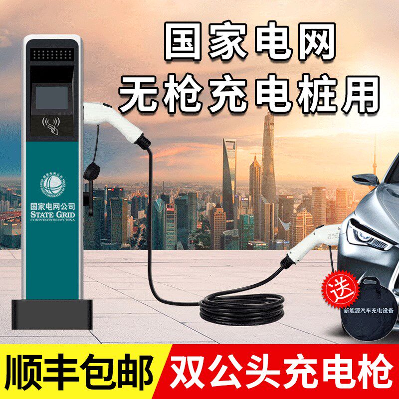 双头充电枪新能源电动汽车充电桩慢充充电线比亚迪唐汉宋元秦荣威
