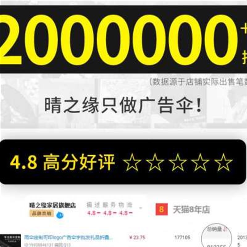 高档雨伞定制可印logo广告伞字礼品折叠男女Q黑伞全自动收缩加大