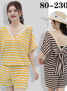 分体泳衣女大码20m0斤保守宽松微胖女孩三件套2025年新款休闲泳装