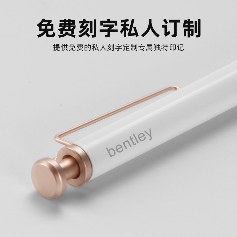 3500m超长书写 三口JY14金属圆珠笔按压式高档原子笔 防水1.0黑色