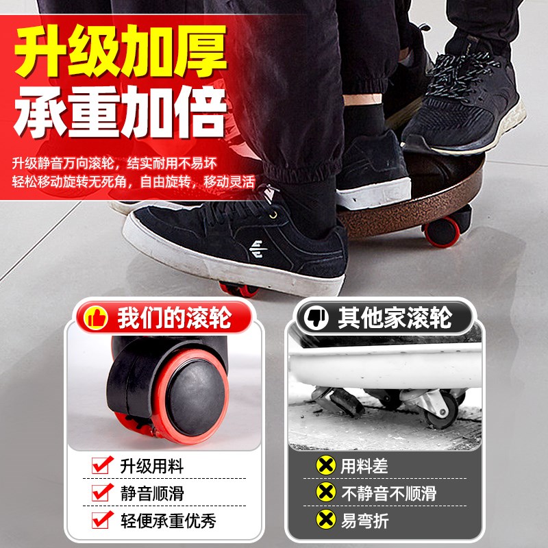 金属可移动花盆托盘承重透气花盆底座万向滚轮特大号带轮接水底座