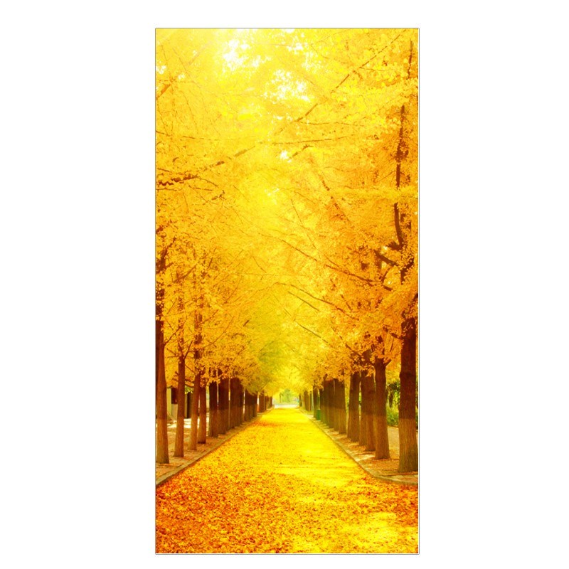 门贴纸整张发财树贴画玻璃厕所装饰推拉门电梯浴室卫生间翻新防水图片