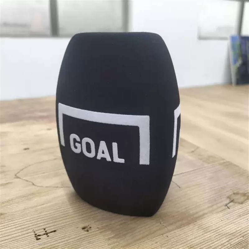 定做三角形加厚现场台标防喷套新闻媒体记者采访话筒配件防风棉