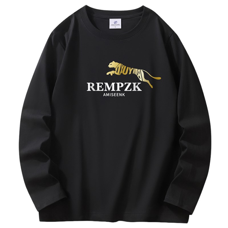 春秋季纯棉长袖t恤男圆领内搭打底衫薄款白色上衣全棉秋衣宽松潮