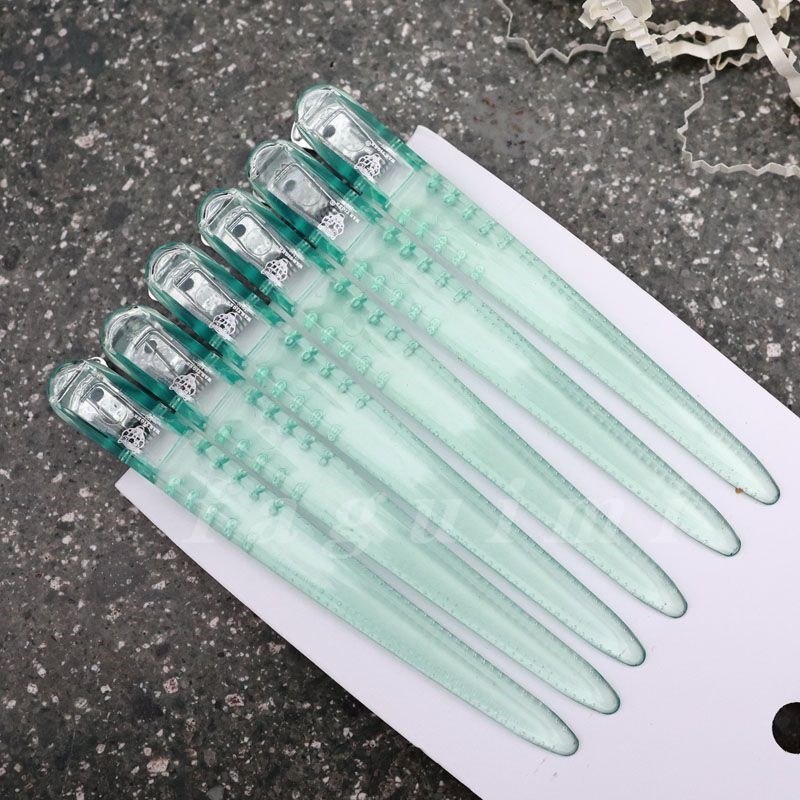 战虎理发店剪发夹子美发夹子水晶长嘴夹铝无痕夹鸭鹤嘴夹专业系列