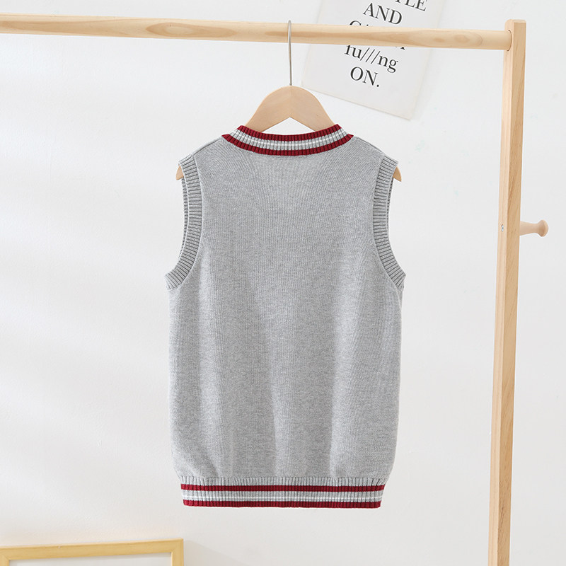 男女儿童马甲春秋2022新款女宝白色条纹外穿套头灰色纯棉毛衣背心,童装/婴儿装/亲子装,马甲,淘宝优惠券,粉丝福利购,淘宝优惠卷