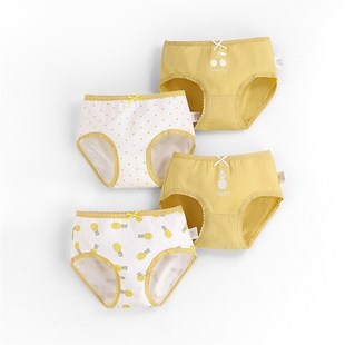 衩3岁 宝宝中大童6小女孩花边公主短裤 女童三角裤 纯棉透气儿童底裤