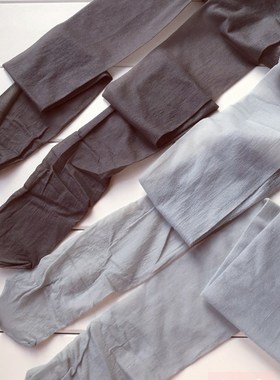 高级感!纯灰色哑光防脱玻璃丝连裤袜 提臀美腿显瘦透明薄款丝袜