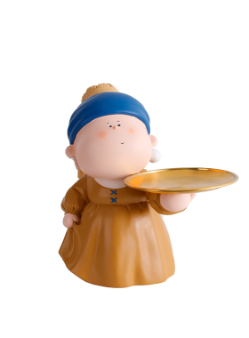 大美术馆大艺术家玄关放钥匙收纳摆件进门托盘客厅酒柜家居装饰品