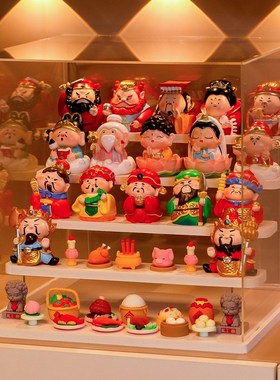 福禄平安各路神仙五路财神摆件工位电视酒柜装饰搬家乔迁新居礼品