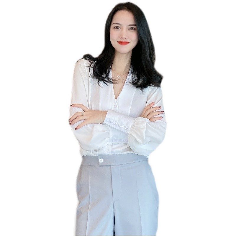 新款银灰色双排扣修身时尚气质职业气质显瘦西装套装女九分裤